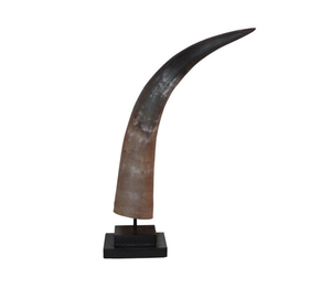 Customized Buffalo <b>Decorative</b> Horn Excellent Quality With Metal Stand Buffalo Horn <b>Decorative</b> Piece For Tableware - Product Image 1