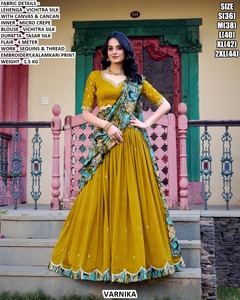 Conjunto Tradicional de Lehenga Choli Kalamkari en Tonos Pastel para Mujer, Largo hasta el Suelo, para Bodas y Fiestas - Product Image 2