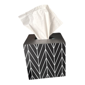 Boîte à mouchoirs en bois personnalisée |   Accessoire moderne pour bureau et table à manger - Product Image 2