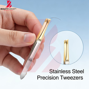 Prix de gros – Nouvelles pinces à sourcils tendance entièrement personnalisées, antidérapantes, faciles à utiliser, en acier inoxydable de haute qualité - Product Image 3