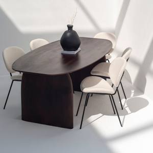 โต๊ะอาหารรูปไข่ของ Vandana Zentrix altis พร้อมดีไซน์ไม้ร่วมสมัยทำด้วยมือ - Product Image 1