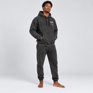 Premium men acid wash <b>hoodie</b> with soft fabric relaxed fit stylish vintage finish durable <b>stitching</b> and comfortable streetwear - Product Image 2