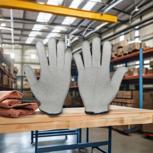 Guantes no recubiertos de algodón de invierno cálido de protección laboral blanca Natural de alta calidad 40g Uso de taller sin costuras uso General duradero - Product Image 2