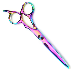 Ciseaux de coiffure de 6 pouces, couleur arc-en-ciel, ciseaux de barbier professionnels, design ergonomique léger, fabrication sur mesure, outils de barbier - Product Image 2