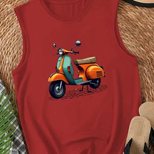 Classic vintage <b>scooter</b> design Women's casual vest - Product Image 1
