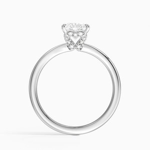 BOJ <b>Ring</b> 0101 Radiant Cut 925 <b>Silver</b> Halo Stone Prong Setting <b>Solitaire</b> Diamond <b>Ring</b> 2ct D Color VVS1 Moissanite GRA Certified - Product Image 3