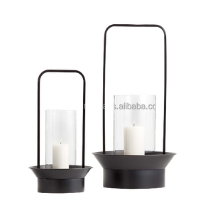 Candelabro de hierro y vidrio moderno personalizable, decoración para el hogar y la fiesta en tamaño y color personalizados, artículo de decoración de Metal duradero - Product Image 2