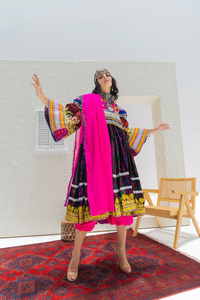 Women Afghan Kuchi Dress Ladies Kuchi Tribal Dress Afghan Kuchi Traditional Wear Kuchi Long Embroidered Dress Kuchi Handmade - Product Image 2