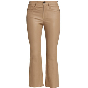 Pantalon en cuir pour femme, de haute qualité, confortable, respirant, imperméable, coupe-vent, poches personnalisées, coupe ajustée, OEM - Product Image 1