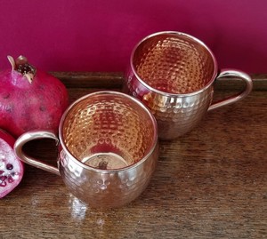 Copper Drinking Mug Handmade Premium Water Cup With Elegant Design for Hotels and Gift Shops - Product Image 5