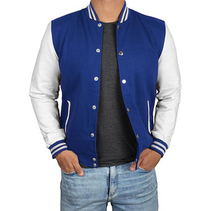 Chaqueta de Béisbol al por Mayor de Secado Rápido, Cortavientos Personalizada, Chaqueta Universitaria Unisex Impermeable de Tallas Grandes con Diseño de Parches y Capucha - Product Image 4
