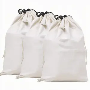 ถุงผ้าแคนวาสแบบมีเชือกผูก ขนาดสั่งทำได้ รีไซเคิลได้ สำหรับใส่กระเป๋าถือและซักผ้า ขายส่ง - Product Image 6