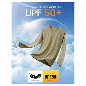 เสื้อเชิ้ตแขนยาวผู้ชาย UPF 50+ ป้องกันรังสียูวี เสื้อเชิ้ตสำหรับออกกำลังกายสำหรับการเดินป่า วิ่ง ออกกำลังกาย ฝึกซ้อมกลางแจ้ง อย่างรวดเร็ว - Product Image 2
