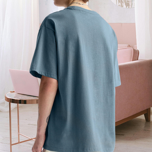 T-shirt streetwear surdimensionné personnalisé pour homme, en polyester, à manches courtes, épaules tombantes, décontracté, pour l'été, haute qualité, vêtements pour homme et femme - Product Image 3