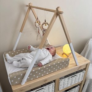Tapis de sport en bois fait à la main pour bébé, naturel et écologique, jouets sûrs pour enfants, gymnastique d'activité en bois, tapis de jeu pour bébés - Product Image 4