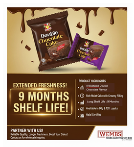 Boîte Combo Gâteau au Chocolat Frais et Moelleux 120g / 85g Tendance Premium Longue Durée de Conservation Produits B2B en Gros Fabricant Malaisie - Product Image 3