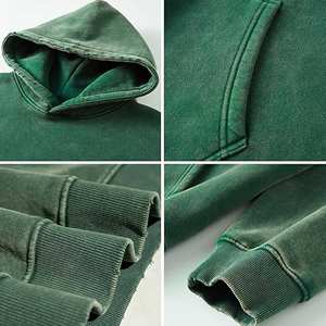 Sudaderas Extra Grandes de Alta Calidad, Lavadas con Ácido, 100% Algodón, Estampadas y Bordadas Personalizadas, para Hombre y Mujer, Venta al Por Mayor de Primavera - Product Image 5