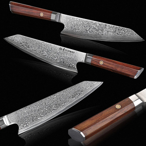 Cuchillo de Chef Kiritsuke de Acero Damasco de 67 Capas, Forjado a Mano, Alto Contenido de Carbono, Cuchillo de Cocina Japonés Profesional, Afilado para Rebanar y Picar - Product Image 2