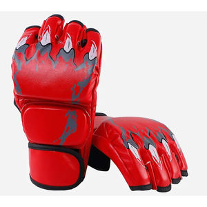 Guantes de Boxeo de Cuero para Hombre con Correa de Velcro para Entrenamiento, Guantes de MMA - Product Image 4