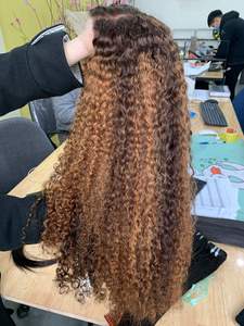 Cheveux Remy Frontal 13x4 eurasiens bouclés couleur personnalisée cheveux humains vietnamiens 100%, ,100% cheveux non traités en cheveux humains - Product Image 3