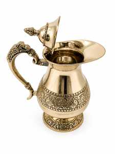 Carafe et pichet à eau en laiton massif de style moderne VISHAL HANDICRAFT |   Capacité supérieure à 1L pour les fêtes |   Fabriqué en Inde - Product Image 3