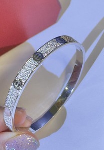 Pulsera de Moissanita de Lujo Personalizada, de Alta Calidad, Clásica, Cristiana, de Plata, para Aniversario - Product Image 3