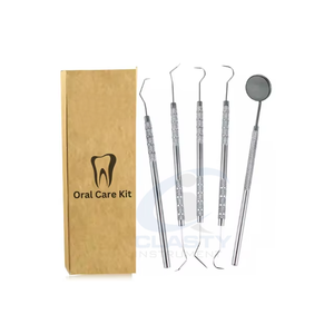 Kit de Cuidado Bucal, Herramientas Dentales de Acero Inoxidable con Empuñadura Moleteada, Instrumentos Manuales de Clase I en Estuche Negro, Color Plateado - Product Image 4