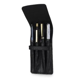 Estuche de Lujo para Bolígrafos, en Cuero Negro con Patrón de Cocodrilo, Hecho a Mano, con Impresión Serigráfica, Protector y Organizador, Compatible - Product Image 6