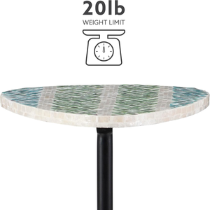 Table basse moderne en nacre incrustée, coquille de Capiz, écologique, faite à la main, pieds en métal, meubles de salon personnalisés - Product Image 5