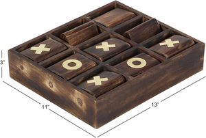 Juego de estrategia clásico de mesa para adultos y niños, juego de tres en raya de madera |   Juego de Mesa para Fiestas y Entretenimiento - Product Image 2