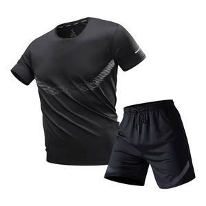 Ensemble T-shirt et short unisexe personnalisé, dernier design, 100% coton, décontracté, deux pièces, 240 grammes, imprimé, tricoté, pour hommes et femmes - Product Image 1
