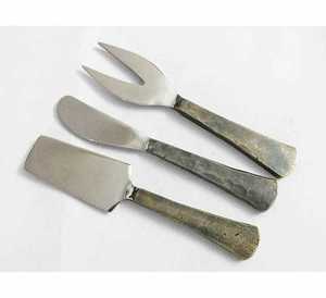 Juego de utensilios para queso de acero inoxidable, 3 piezas, espátulas con mango de pluma, aptos para lavavajillas, cubiertos de cocina - Product Image 3