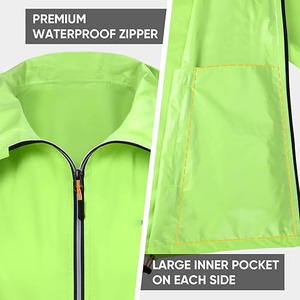 <b>Men</b>’s Ultra-Lightweight Packable Windbreaker – High-Visibility Emergency <b>Shell</b> with Integrated Travel Pouch Softshell <b>Jacket</b> - Product Image 4
