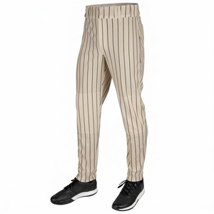 Pantalon de sport pour homme, marron uni, coupe ajustée, fermeture éclair, 100% polyester, protection UV, séchage rapide, respirant, hiver - Product Image 3