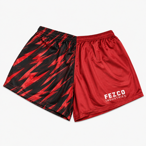Pantalones Cortos Deportivos Resistentes para Entrenamiento de Fútbol, Diseño Atardecer, Cintura Elástica con Bolsillos, Ropa Deportiva de Verano, Corte Regular - Product Image 1
