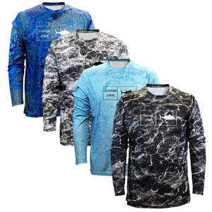 Chemise de pêche respirante à sublimation personnalisée pour homme, manches longues, protection UV, polyester - Product Image 1