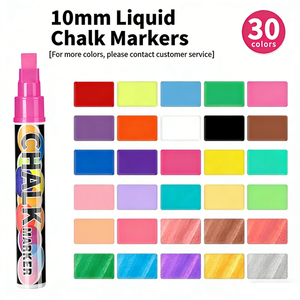 Marqueur <span class=keywords><strong>liquide</strong></span> 8 couleurs 10 mm <span class=keywords><strong>pour</strong></span> tableau lumineux, effaçable, <span class=keywords><strong>pour</strong></span> verre, tableau noir, tableau LED fluorescent, marqueur spécial <span class=keywords><strong>pour</strong></span> tableau blanc - Product Image 2