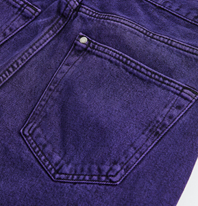 Jean en denim coupe droite pour homme, taille mi-haute, coupe classique, décontracté, respirant, avec logo tissé sur le devant, idéal pour l'hiver - Product Image 6