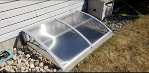 Toldo de pared <span class=keywords><strong>para</strong></span> ventana, puerta o balcón, con protección solar, de policarbonato, marca Middle Edge. - Product Image 3