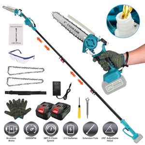 Seghetto a Palo Elettrico Portatile 2-in-1 Senza Fili, Motore Brushless 1200W, 2 Batterie da 3000mAh, Testa Regolabile 13FT, Funzione ODM - Product Image 1