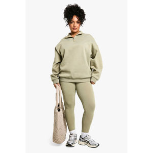 Ensemble de survêtements unisexes personnalisés avec logo OEM, sweats à capuche et pantalons de jogging surdimensionnés, vêtements de sport, ensembles de jogging épais. - Product Image 2