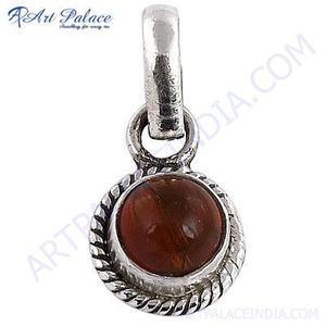 Nuevos colgantes finos de plata y dijes Colgante de Cuarzo rutilado en atractivo color plata - Product Image 1