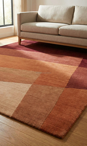 Alfombra de Lana Hecha a Mano con Diseño Geométrico Abstracto Moderno, Antideslizante, de Pelo Largo, para Sala de Estar, Proveedor para Venta al por Mayor y Menor - Product Image 4