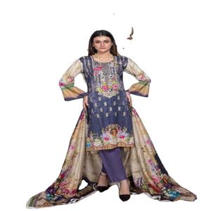 Trajes de algodón pakistaní Shalwar Kameez de verano para mujer, ropa cómoda para clima cálido - Product Image 1