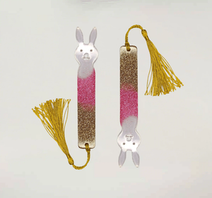 Marcapáginas de Resina con Diseño de Cara de Gato Personalizado, con Brillo Rosa y Dorado, con Lazo, el Mejor Regalo para Niños, Soporte para Páginas de Lectura - Product Image 1