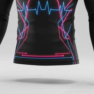 เสื้อรัดรูปแขนยาวแบบยูนิเซ็กซ์สำหรับกีฬา BJJ MMA ยิวยิตสู กราปลิง น็อกกิ ฝึกซ้อม  แบบสั่งทำพิเศษด้วยเทคนิค Sublimation - Product Image 6