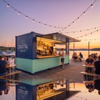 Bar conteneur pop-up de 10 pieds, mini café modulaire mobile, kiosque de restauration rapide