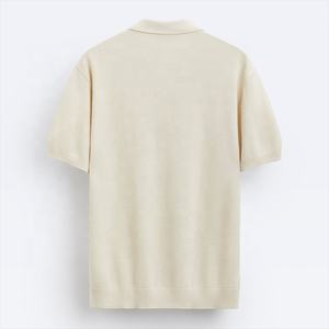 2024 personnalisé en gros personnalisé à manches courtes col à revers tricot polo basique pour hommes - Product Image 4