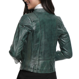 Créez votre propre style : veste en cuir pour femme / Veste en cuir pour femme de haute qualité avec un design minimaliste - Product Image 6