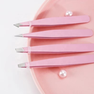 Pinzas Profesionales de Acero Inoxidable para Cejas con Punta Inclinada, Alta Calidad, con Logotipo Personalizado, Venta al Por Mayor - Product Image 4